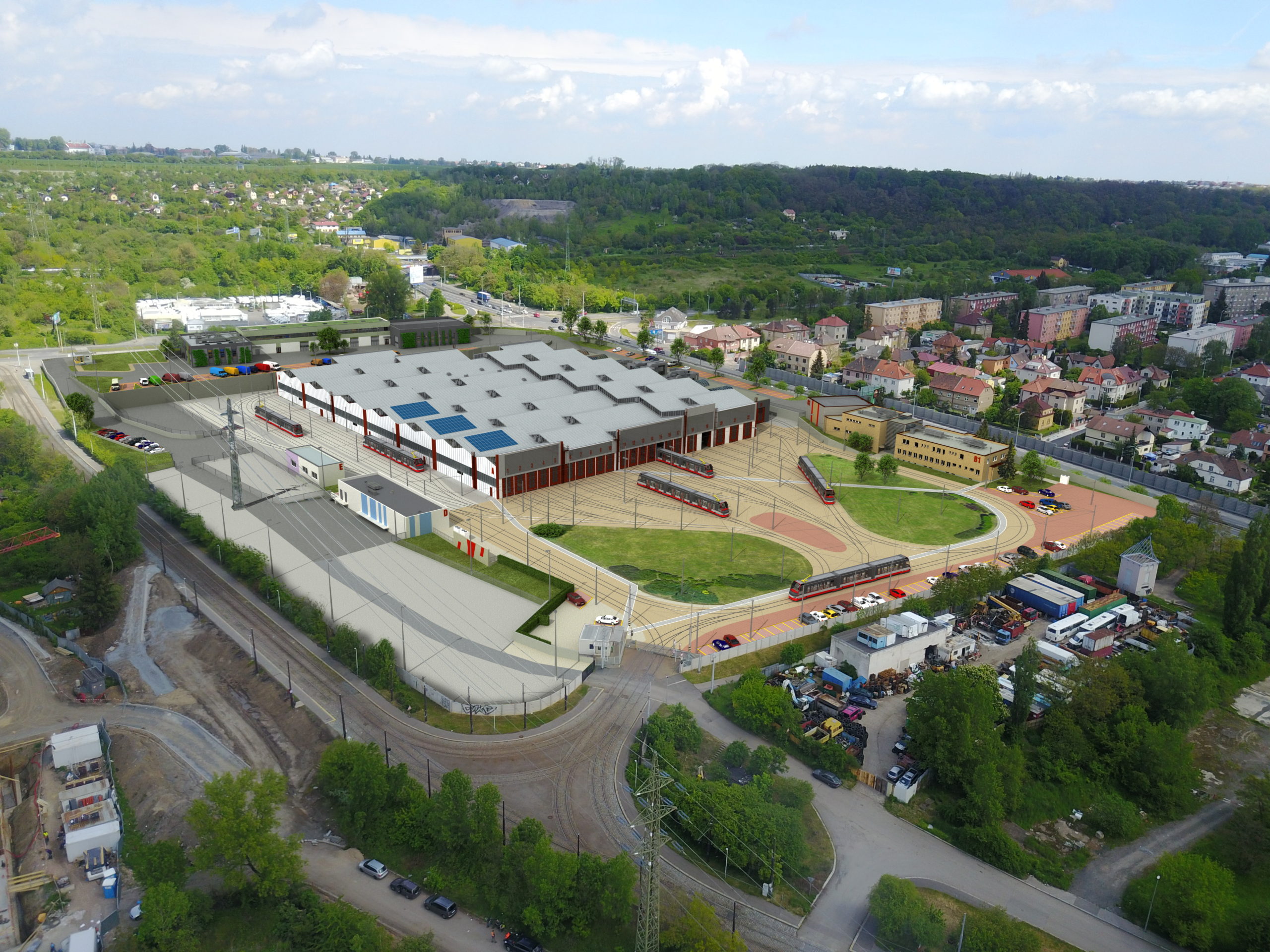 Nová vozovna Hloubětín